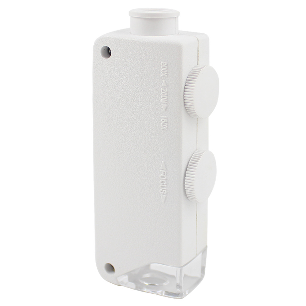 160x-200x便携式led灯光显微镜可调节倍数高清显微镜便携式放大镜