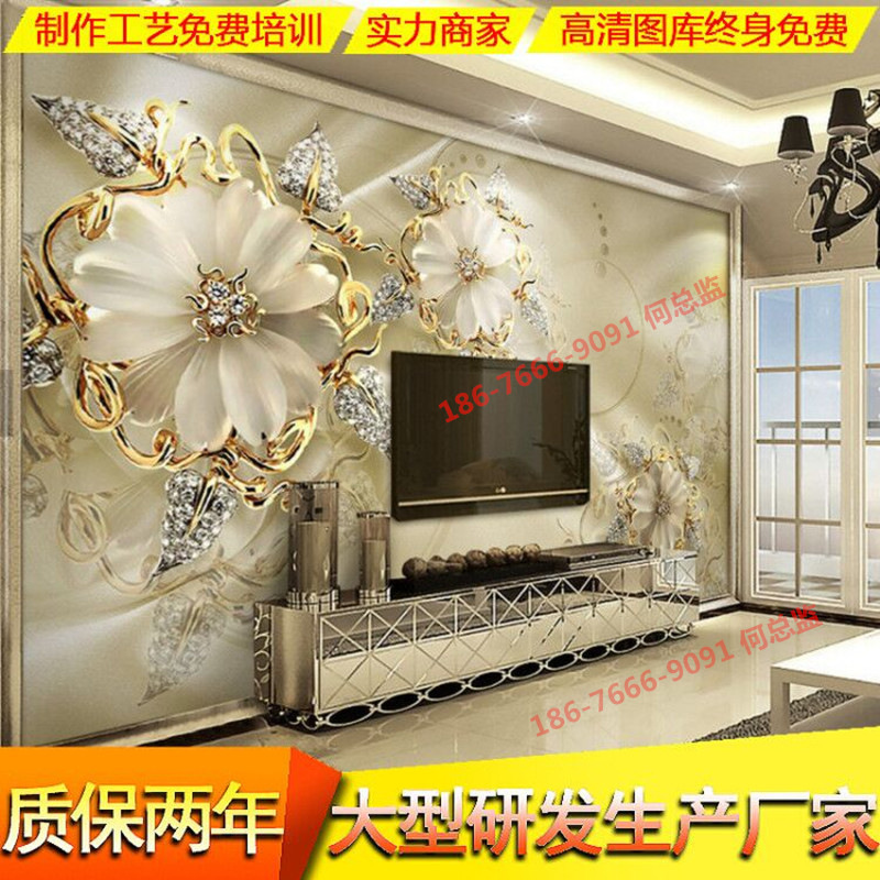 集成墙板玻璃背景墙彩绘打印机瓷砖电视背景墙3D万能UV平板打印机