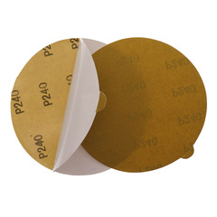Foreign trade supply source 6-inch 150mm back adhesive yellow sandpaper polishing back adhesive grinding sandpaper round sandpaper back adhesive sandpaper