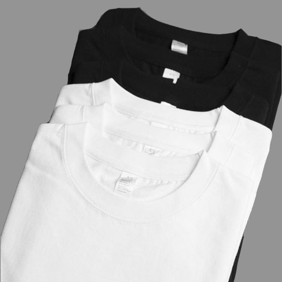 Heavy children's blank solid color boys cotton T-shirt wholesale combed cotton opaque thick round neck short sleeve T-shirt