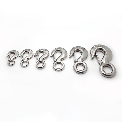 Stainless steel cargo hook eye container hook traveling lifting hook eye type sliding hook American hook
