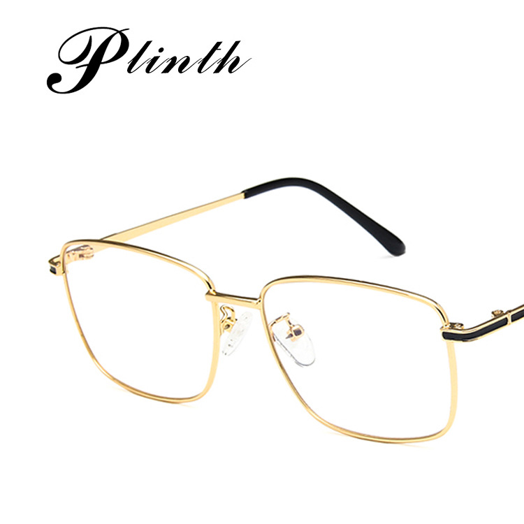 Metal spectacle frame square full frame retro fashion spectacle frame can be equipped with myopia optical frame flat lens 3135 tee off