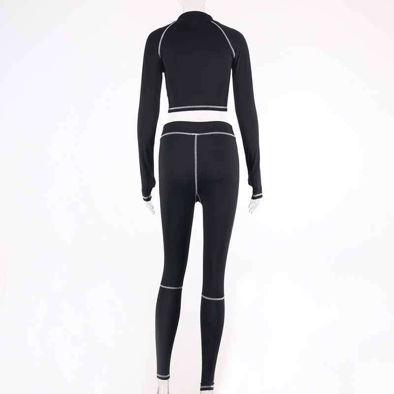 women s long-sleeved yoga fitness suit nihaostyles clothing wholesale NSLJ76066