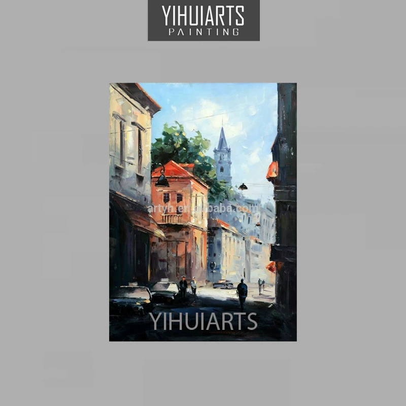 YIHUIARTS ручная авторская живопись «горная дорога — сельский пейзаж», картина для прихожей, настенное декоративное панно