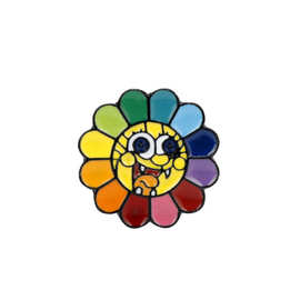 韩国创意可爱海绵宝宝七彩太阳花胸针华晨宇花花同款别针徽章衣饰