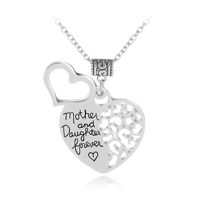New Necklace Love Lettering Mother And Daughter Forever Accessories Necklace Wholesale Nihaojewelry display picture 7
