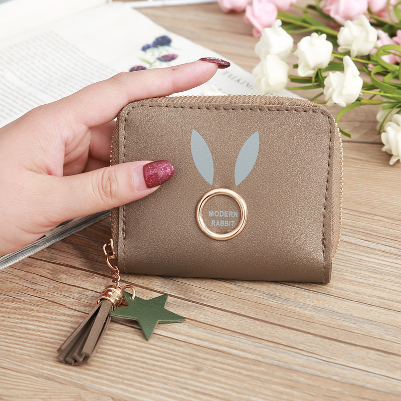 Korean Rabbit Ears Printing Zipper Short Wallet Wholesale display picture 23