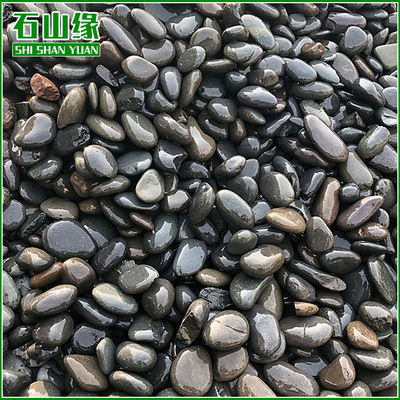 南京供应黑色雨花石 抛光黑色鹅卵石 园林景观工程铺地面石头