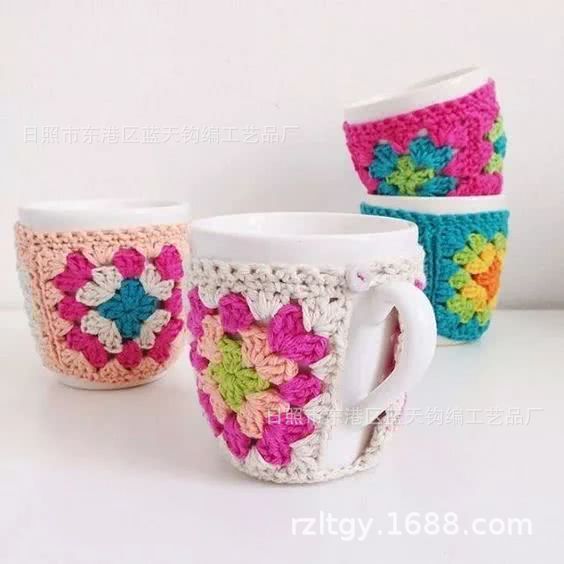 供应手钩花，手工钩针毛线花朵，手钩针钩花棉线花花边辅料