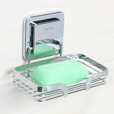 跨境专供不锈钢肥皂盒 免打孔卫生间浴室置物架无痕贴肥皂架定制