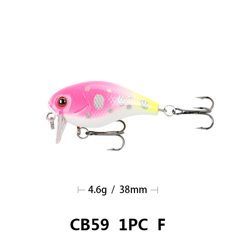 Shallow Diving Wake Bait 38mm 4.6g hard baits bass trout Fresh Water Fishing Lure