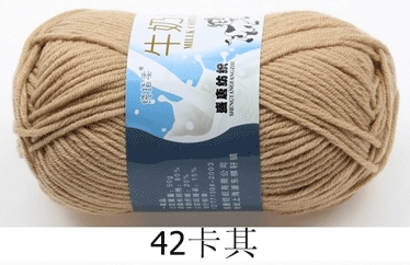 Пряжа Milk Cotton — моток 5-слойная средней крупности, 50 г, доступно 91 цвета
