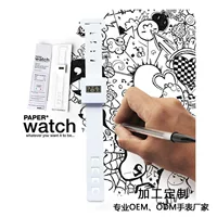 Shiba завод на заказ Amazon Горячие праздничные подарки DIY бумажные Часы Мальчики и девочки студенты детские бумажные часы