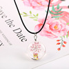 Round starry sky, necklace, glossy plant lamp, pendant, wholesale