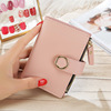 Fresh short polyurethane wallet, cute card holder, small clutch bag, Korean style