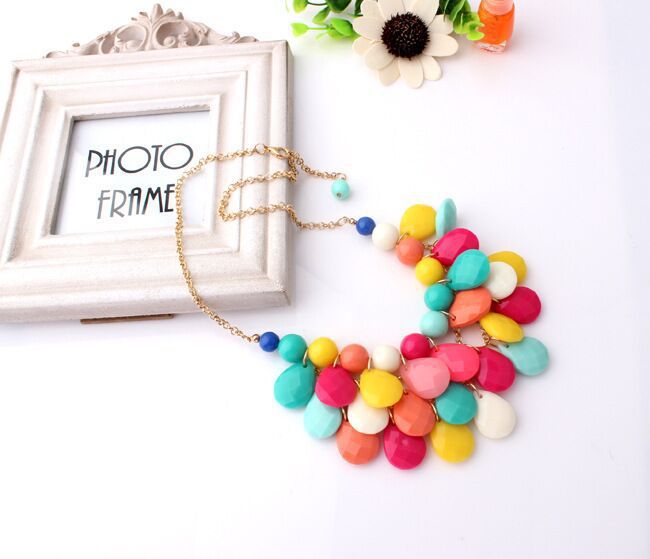 100g Weight Jewelry Set Classification Earrings + Necklace Quantity Holiday, Daily Occasion Alloy, Plastic, Resin Material Water Droplets Pattern Women's Gender Plating Design Lady Style Lady Water Droplets Alloy Plastic Resin Plating Women's Jewelry Set 14