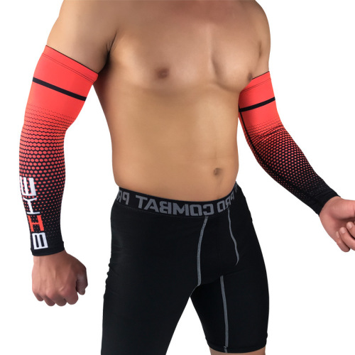 Cross-border summer cool thin sports arm sleeves for outdoor cycling and mountaineering long sun protection ice silk sleeves and elbow protectors