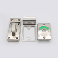 Public toilet partition accessories zinc alloy bathroom door lock with occupancy indicator lock for washroom flat sliding door latch