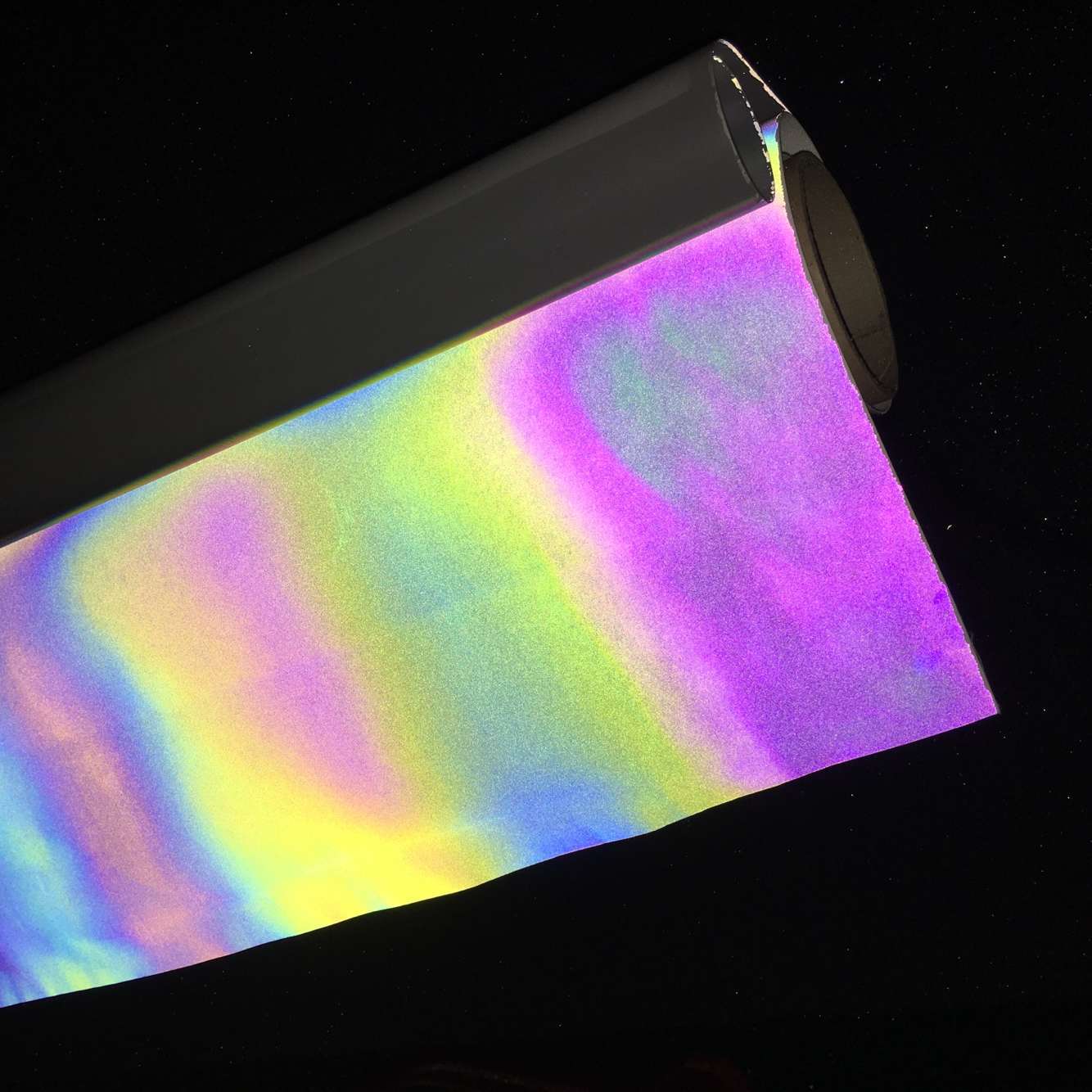 不粘布幻彩反光热贴膜七彩反光刻字膜 炫彩反光标 服装烫画热转印