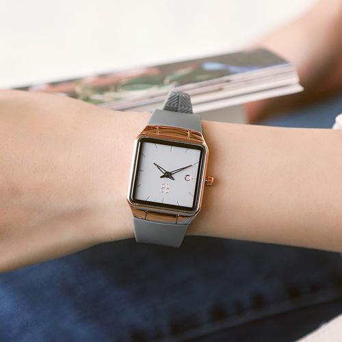 GUOU women's watch fashion sports men's and women's square quartz pair watch simple calendar dial couple watch