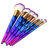 LDAO Purple brush, diamond handle, face blush, loose powder, foundation, 7 pieces, gradient
