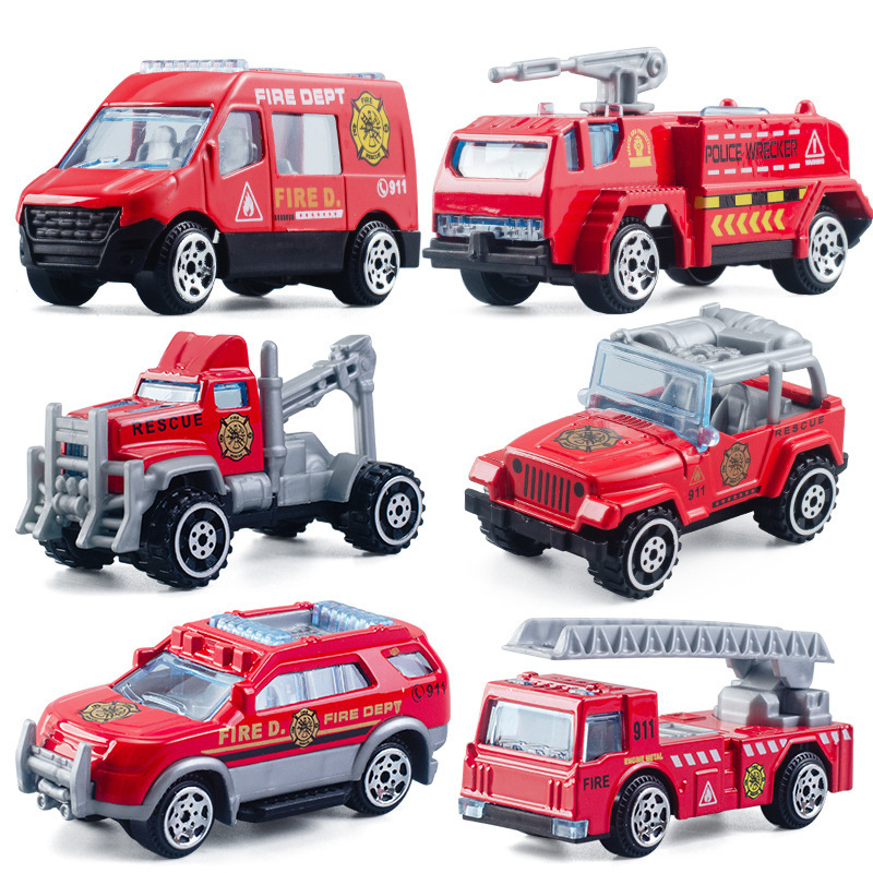 Children's 3-piece Set Educational Alloy Pullback Engineering Fire Truck Military Vehicle Storage Fleet Model Toy Set Children's 3-piece Set Educational Alloy Pullback Engineering Fire Truck Military Vehicle Storage Fleet Model Toy Set