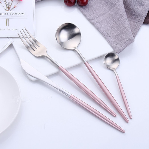 304 stainless steel spoon, Portuguese knife, fork and spoon, high-end chopsticks, steak knife and fork, four-piece Western tableware set