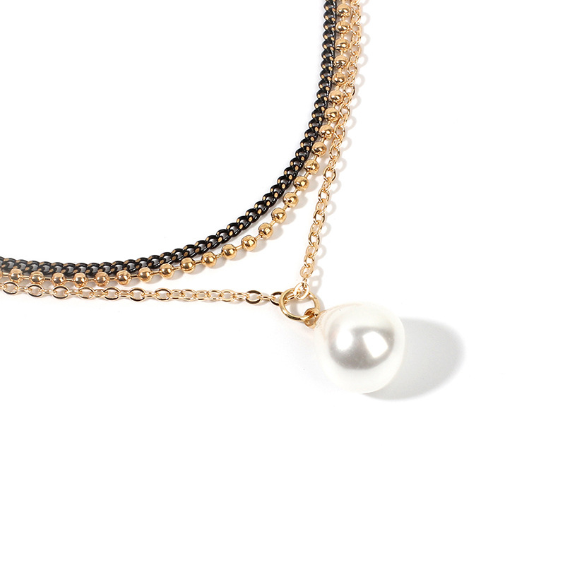 Women'S Gender Popular Simple Drop-shaped Pearl Multilayer Necklace