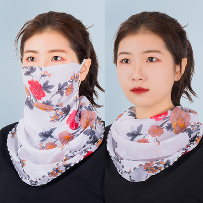 summer Sunscreen Mask Female nursing Thin section ventilation face shield sunshade summer ultraviolet-proof Chiffon Veil