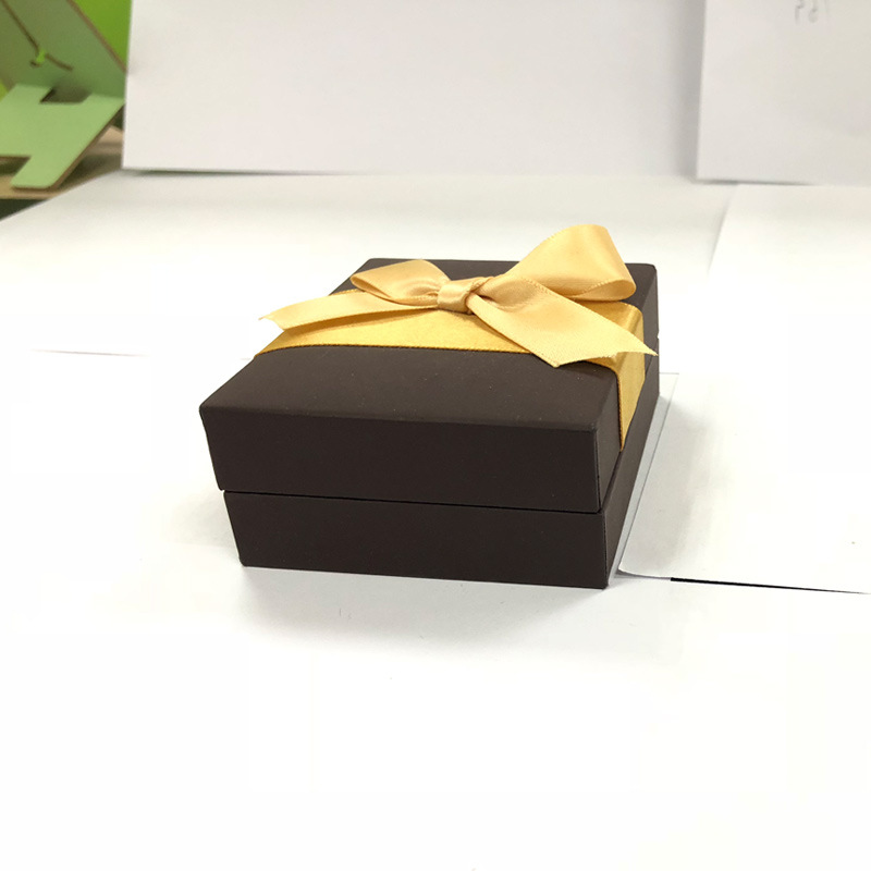 Caja de regalo arco collar caja anillo caja oreja Stud caja regalo para novia caja de joyería al por mayor