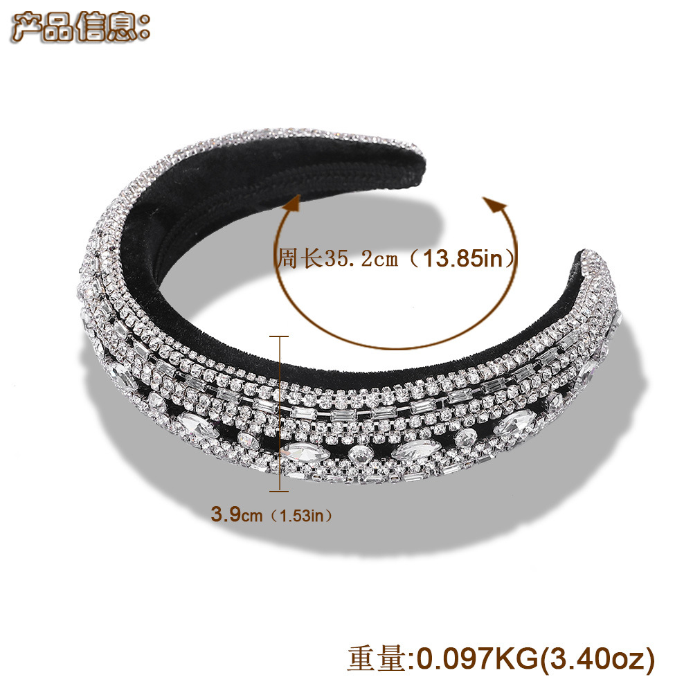 New High-end Velvet Diamond Headband Jewelry display picture 14