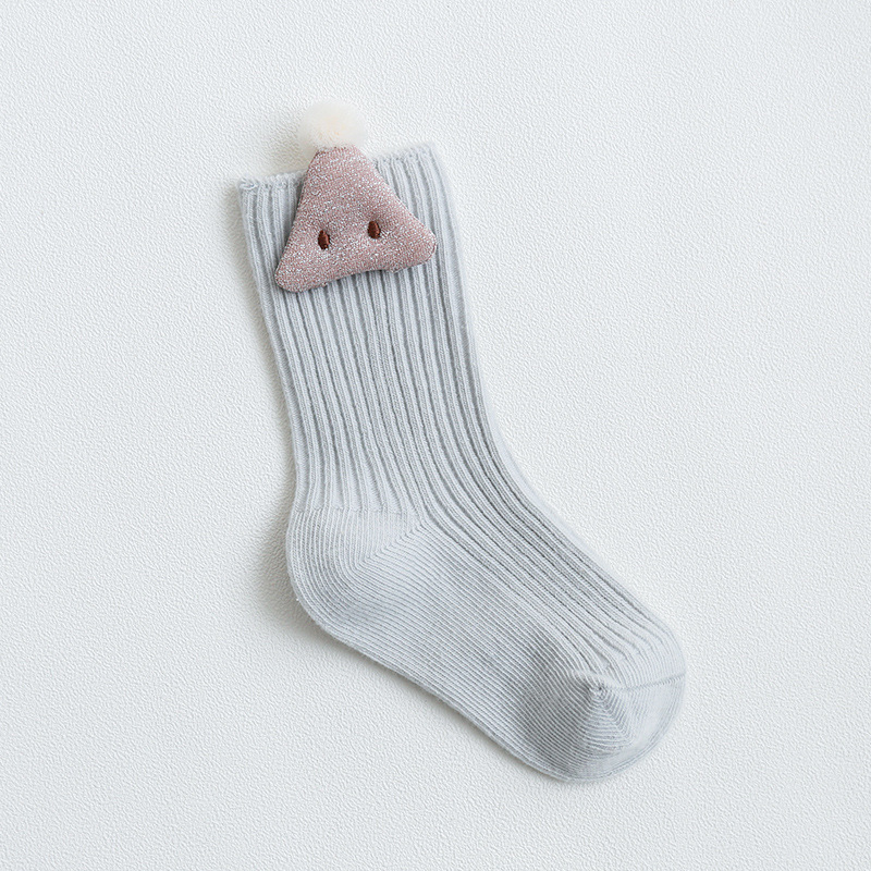 19 primavera y verano nuevo bebé calcetines arco encaje bebé calcetines aguja DOBLE BOCA suelta color sólido recién nacido NIÑOS Calcetines