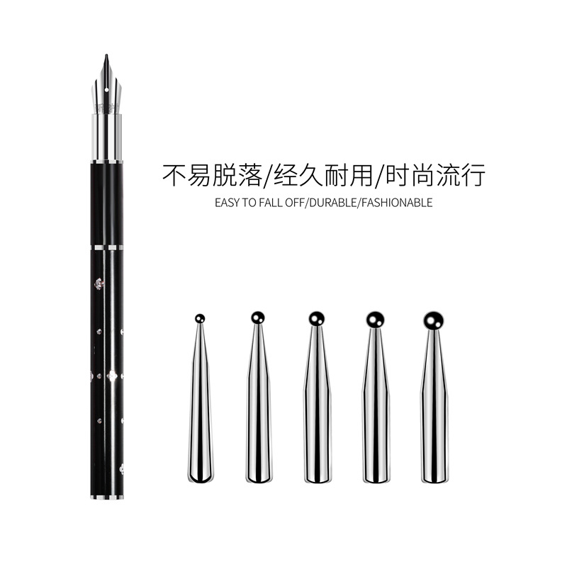 Herramientas de uñas al por mayor pintura ultra fina pluma de uñas pintura pluma de rastreo pluma taladro pluma 5 tipos de cabezas se pueden reemplazar