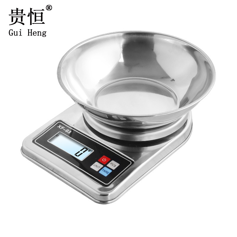 Source manufacturers XF-03 new pattern Stainless steel household Kitchen Scale multi-function baking food 5KG/1G