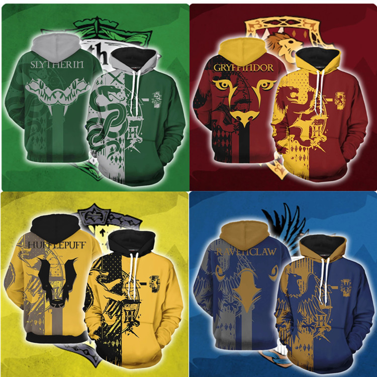 Harry Potter Harry Potter 3D Sweatshirt Zipper Hooded Sweatshirt cosplay Anime Sweatshirt