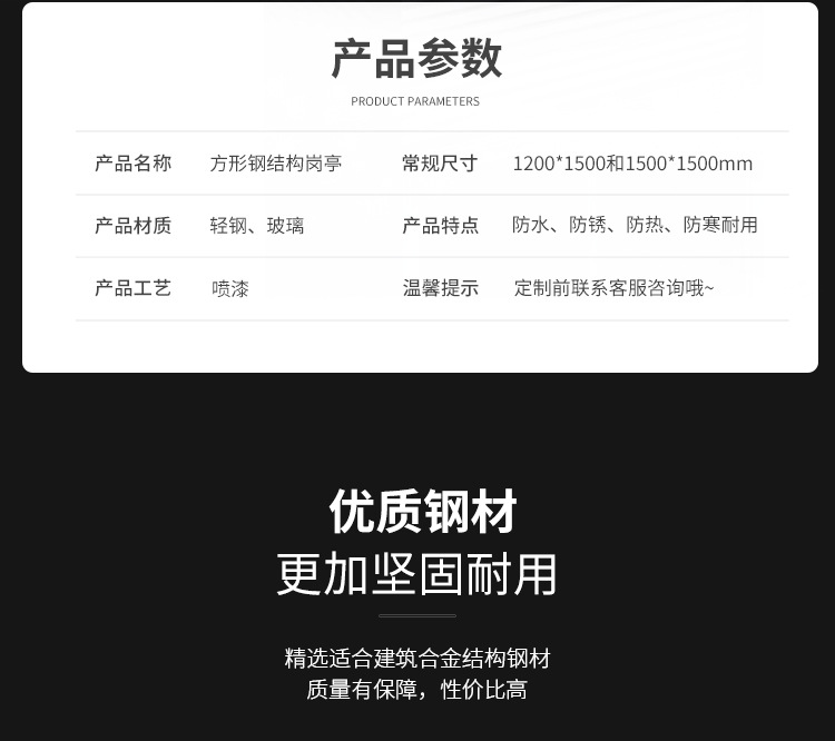 移动停车场户外成品不锈钢保安亭门卫治安值班室方顶不锈钢岗亭(图7) undefined