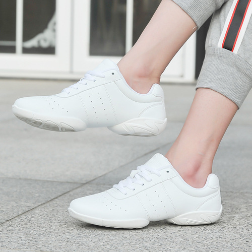 Yingrui white competitive aerobics shoes, women's dance shoes, soft sole, non-slip cheerleading shoes, children's training shoes, 610