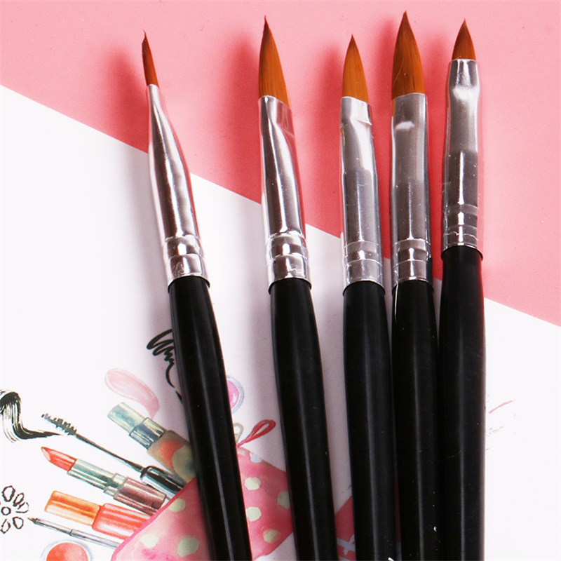 5 unids Varilla Negro nail art Crystal pen Crystal Nail especial tallada pluma de cristal traje de la pluma 5 Unids ventas directas de la fábrica