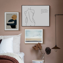 现代北欧创意ins风格简约书房卧室客厅沙发背景墙装饰画壁画挂画