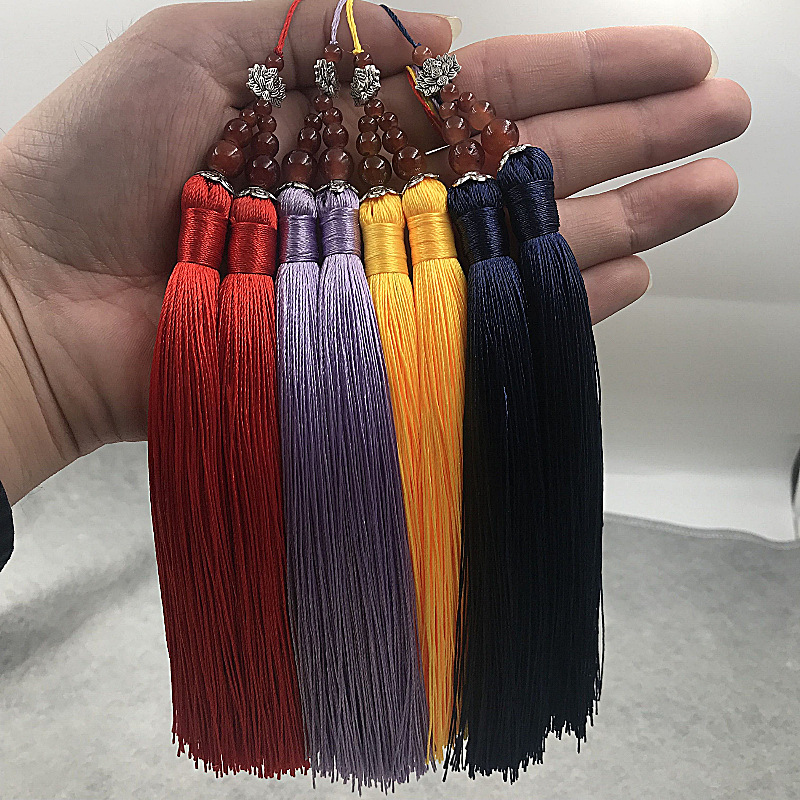 莲花双穗中国结流苏穗子diy中国结配件汽车挂件