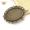 DIY retro alloy single -sided ellipse 12.5 grams of packed 30x40mm two -color optional spot wholesale