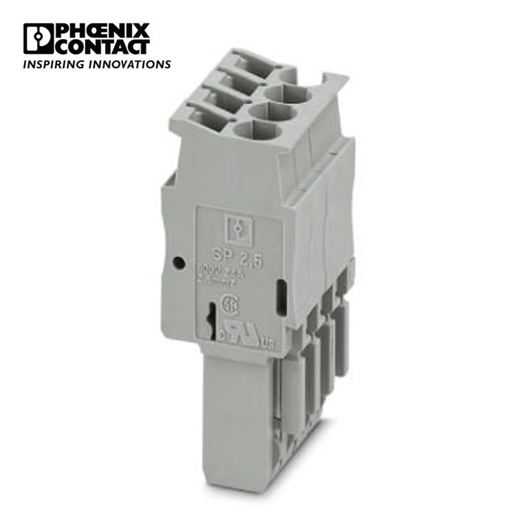 菲尼克斯 针式插头端子插头弹簧连接灰色 SP 2,5/ 4-3040287