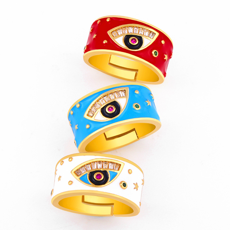 Diamond Drop Eye Devil‘s Eye Ring display picture 1