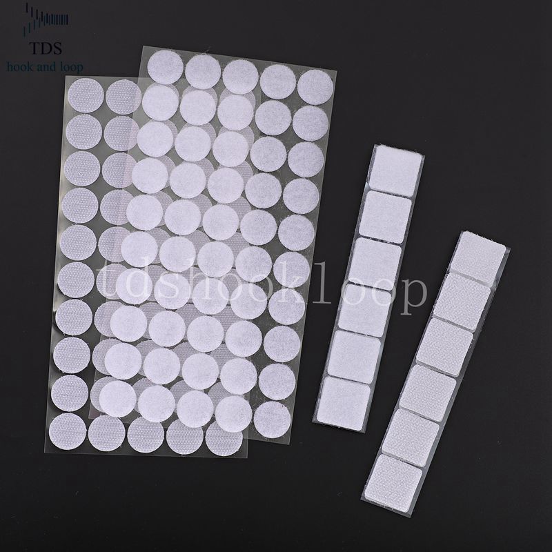 厂家现货圆点魔术贴背胶子母扣2cm超强粘性双面背胶圆形粘扣带