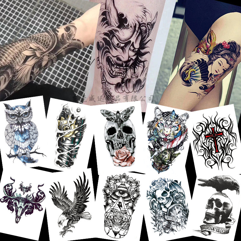 Cross-border special for new flower arm tattoo stickers half arm waterproof tattoo stickers large picture temporary stickers tattoo