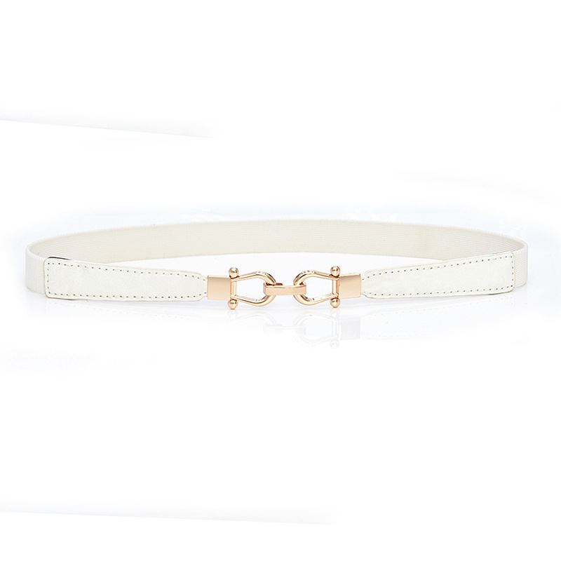 Estilo coreano de moda del todo-fósforo de las mujeres elástico estrecho sello de la cintura vestido de decoración Cinturón fino cinturón pequeño moda