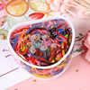 Children's cute hair accessory heart-shaped, wallet PVC with zipper, hair rope, Korean style