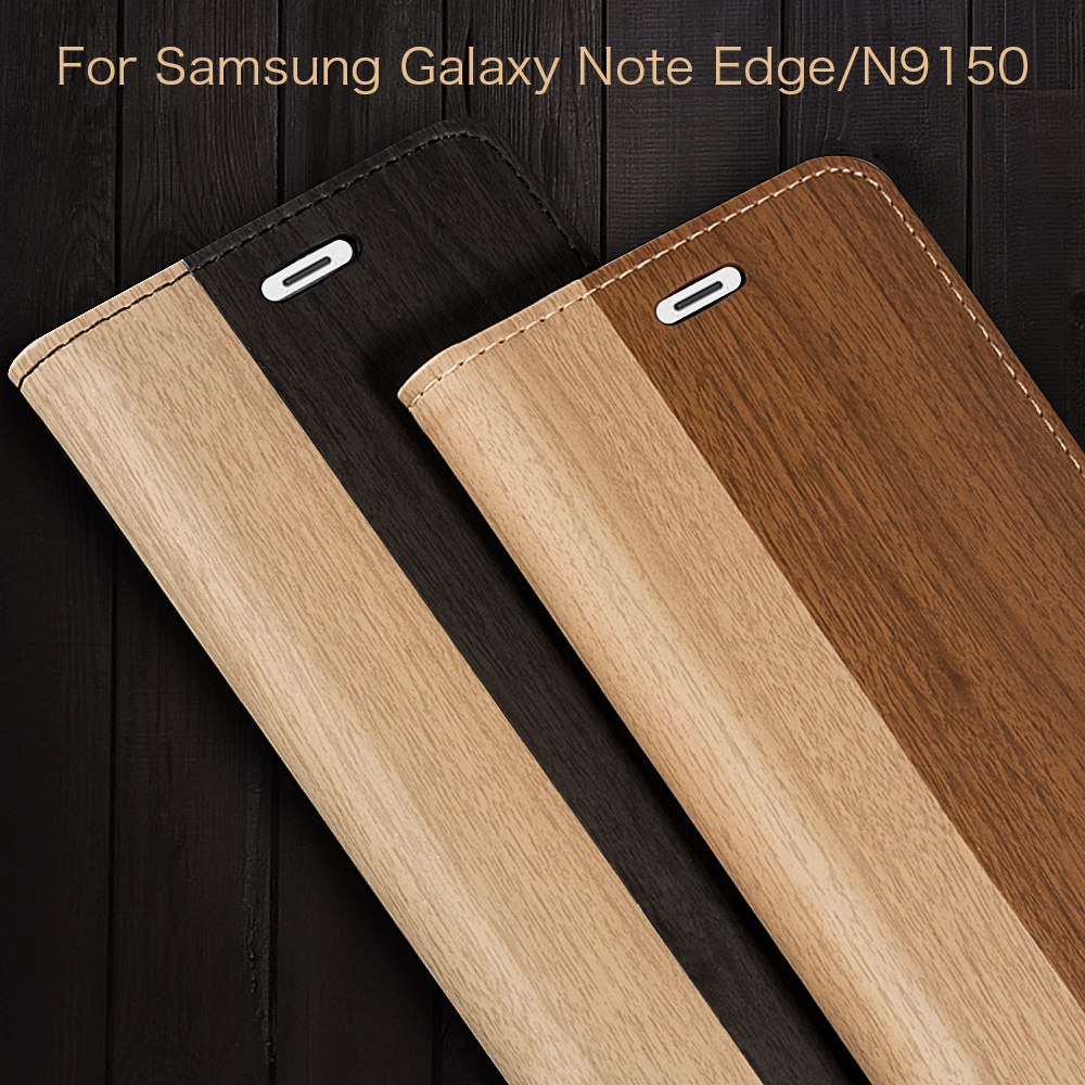 适用三星Samsung Galaxy Note Edge N9150木纹拼接皮套新款手机壳