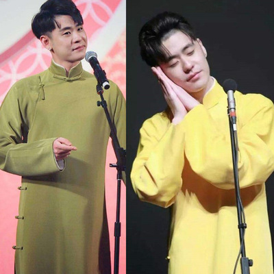 Men's National Costume Manufactor Chinese style Crosstalk Coat Costume Republic of China The gown Chinese style Groomsman