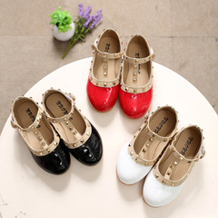 Children's Fashion Princess Style Leather Shoes for Girls - 2023 Spring Edition with Magic Stick Leisure Cross-border Single Shoes